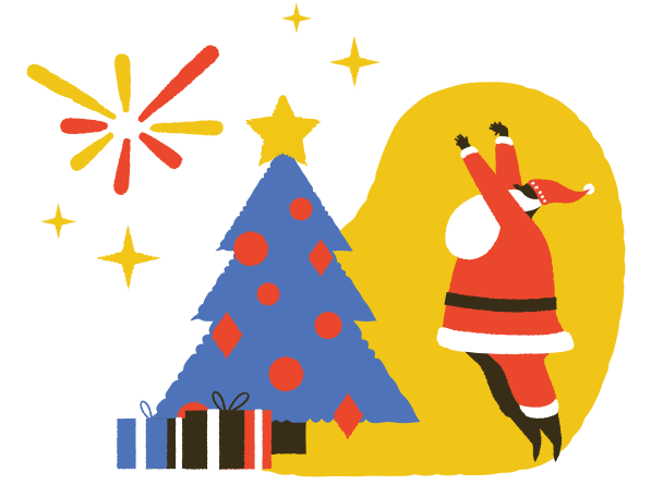 It's Christmas time! Illustration in PNG, SVG