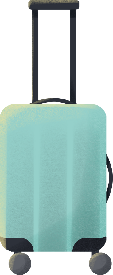 green suitcase PNG, SVG