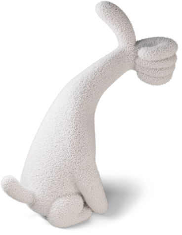 Three-quarter back view of a body showing thumb up to the right PNG, SVG