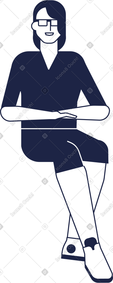 Woman sitting PNG, SVG