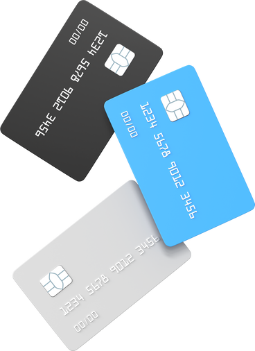 three credit card PNG, SVG