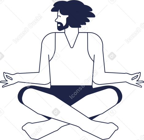 yoga man PNG, SVG