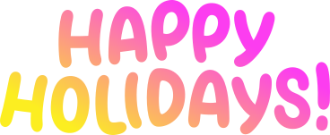 happy holidays lettering PNG, SVG