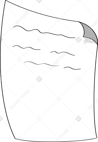 white sheet of letter with text Illustration in PNG, SVG