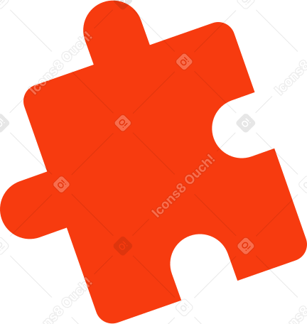 red puzzle Illustration in PNG, SVG