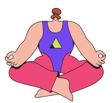 frau sitzt in lotus-yoga-position PNG, SVG