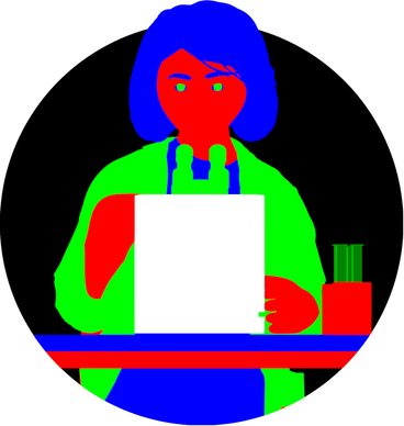 Female scientist working with microscope PNG, SVG