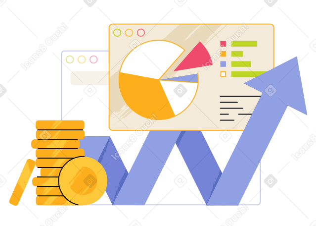 Financial growth Illustration in PNG, SVG