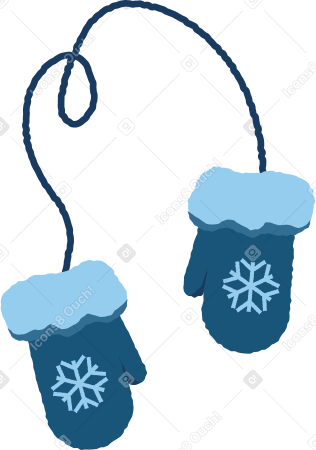 festive mittens Illustration in PNG, SVG