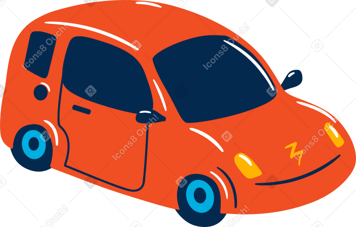 electric car Illustration in PNG, SVG