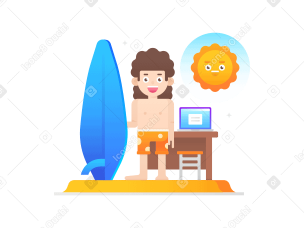 Working remotely PNG, SVG