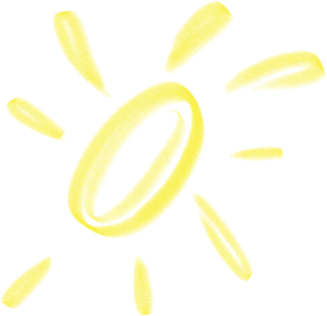 doodle sun PNG、SVG