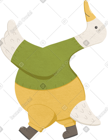 goose in a green sweater PNG, SVG