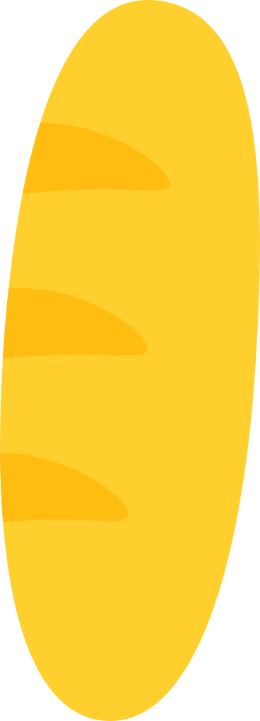 yellow loaf bread PNG, SVG
