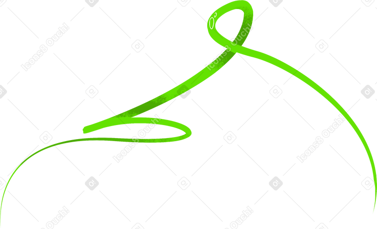 green decorative line Illustration in PNG, SVG