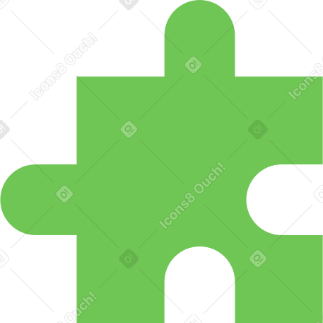 light lime puzzle piece Illustration in PNG, SVG