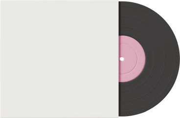 Виниловая пластинка с макетом обложки в PNG, SVG