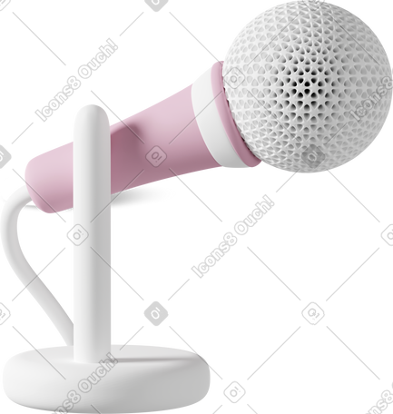 3D microphone PNG, SVG