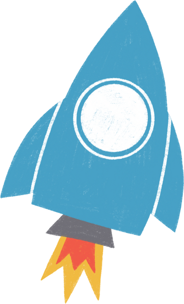 blue rocket PNG, SVG