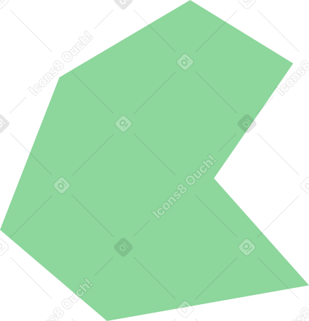 green polygon Illustration in PNG, SVG