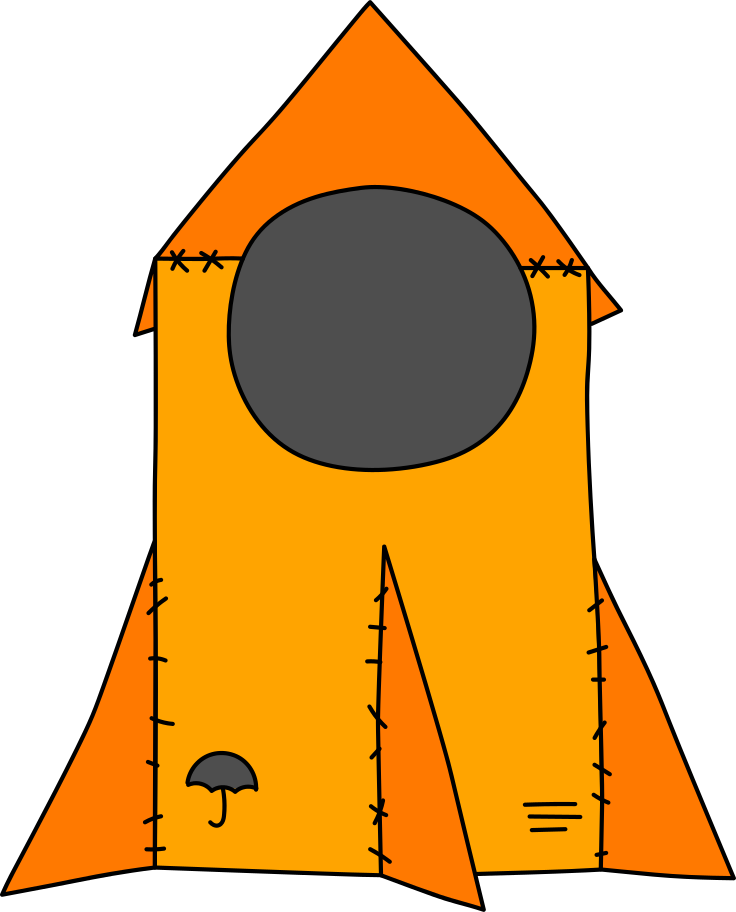 rocket Illustration in PNG, SVG