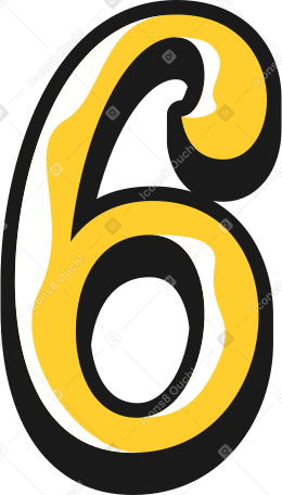 Надпись шесть в PNG, SVG