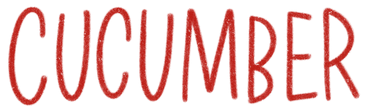 Cucumber lettering PNG, SVG