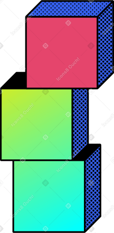 three cubes PNG, SVG