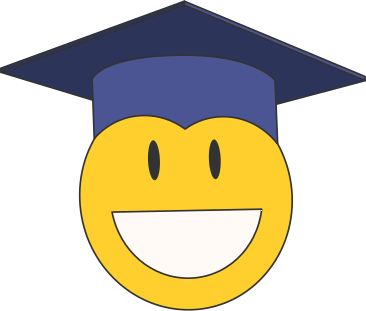emoji in a graduation cap PNG, SVG