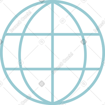 Schematic symbol of the globe PNG, SVG