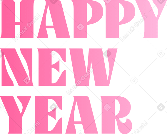 Feliz año nuevo letras PNG, SVG