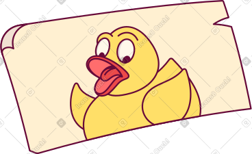 The painted duckling PNG, SVG