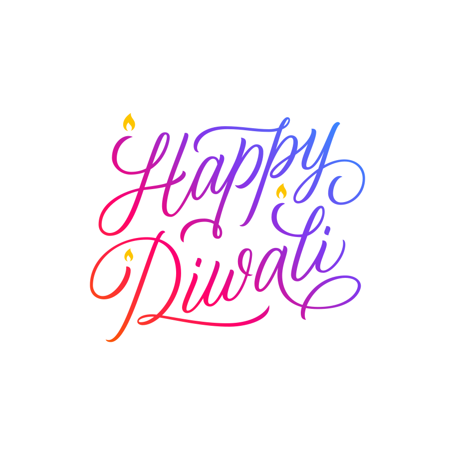 happy diwali candles gradient Illustration in PNG, SVG