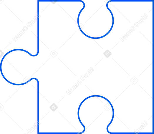 Quebra-cabeça linear azul PNG, SVG
