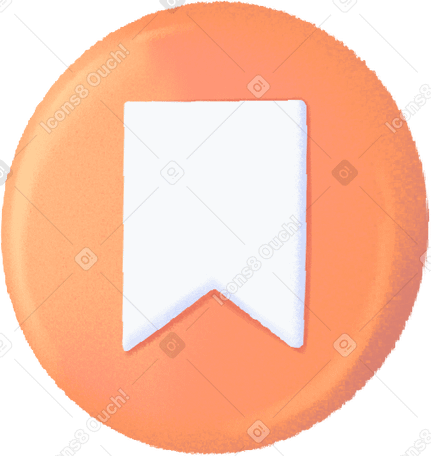 orange round button with save icon PNG, SVG