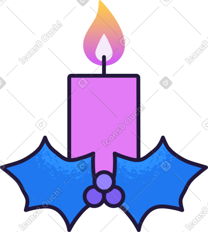 christmas candle PNG, SVG