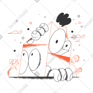 Cramped living and staying home during quarantine PNG, SVG