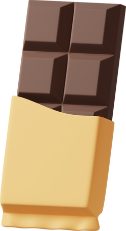 Yellow wrapped chocolate Illustration in PNG, SVG