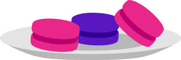 plate with macarons PNG, SVG