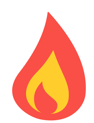 Fire animated illustration in GIF, Lottie (JSON), AE