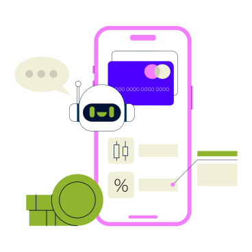 Financial robot assistant and online banking PNG, SVG