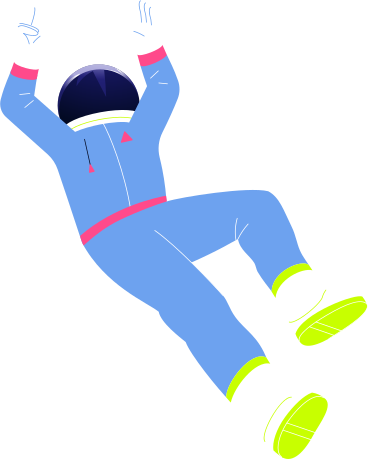 cosmonaut with his hands up PNG, SVG