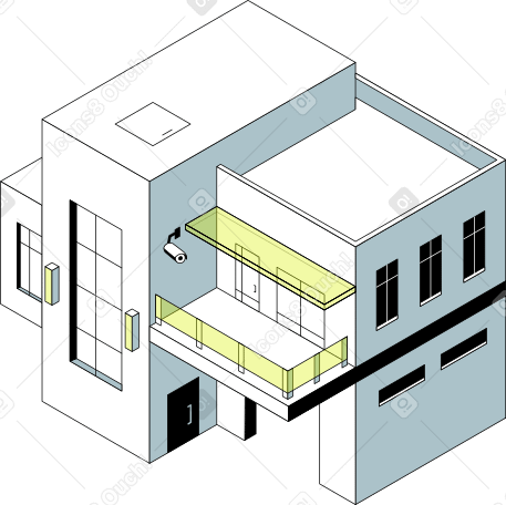 modern two-story house PNG, SVG