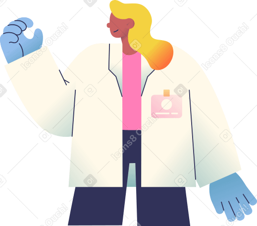 scientist woman Illustration in PNG, SVG