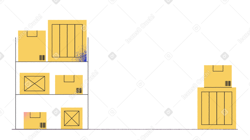 warehouse Illustration in PNG, SVG