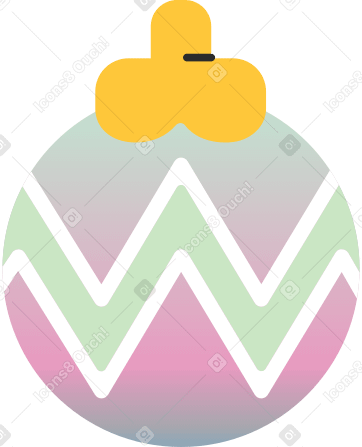 Bola de natal em ziguezague PNG, SVG