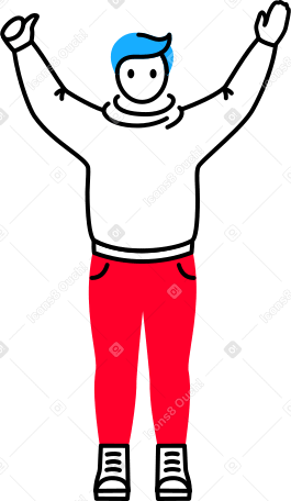 man showing thumbs up PNG, SVG