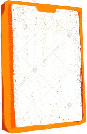 orange phone Illustration in PNG, SVG