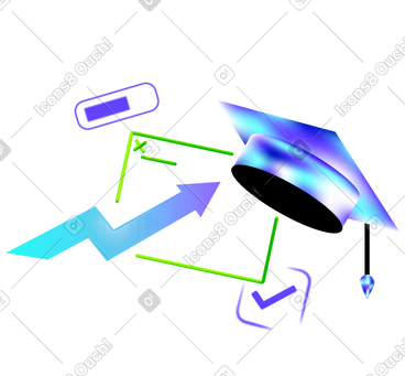 Education process and graduation PNG, SVG