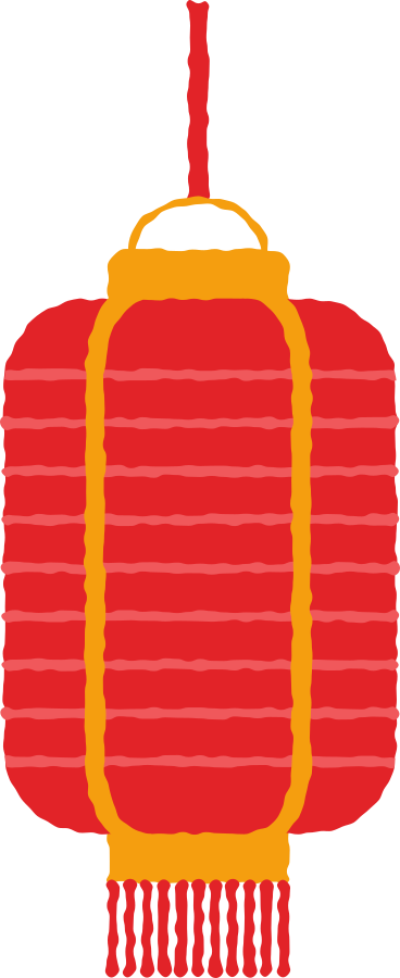Lantern rectangle with fringe PNG, SVG